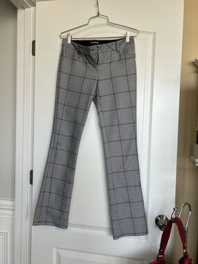 Express Black and Gray Glen Plaid Dress Pants